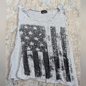 September 18 Signature Women's Gray Graphic Tank Top